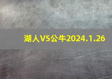 湖人VS公牛2024.1.26