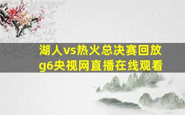 湖人vs热火总决赛回放g6央视网直播在线观看