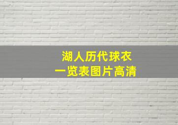 湖人历代球衣一览表图片高清