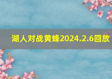 湖人对战黄蜂2024.2.6回放