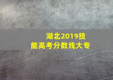 湖北2019技能高考分数线大专