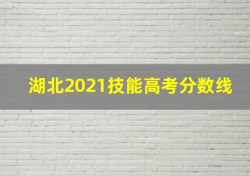 湖北2021技能高考分数线