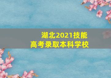 湖北2021技能高考录取本科学校