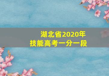 湖北省2020年技能高考一分一段