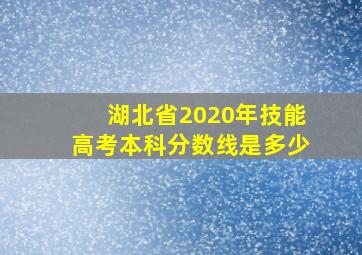 湖北省2020年技能高考本科分数线是多少