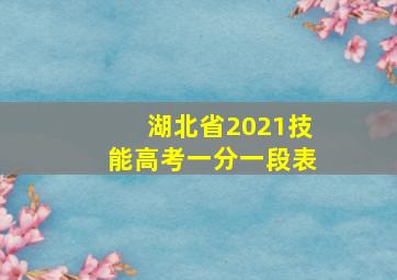 湖北省2021技能高考一分一段表