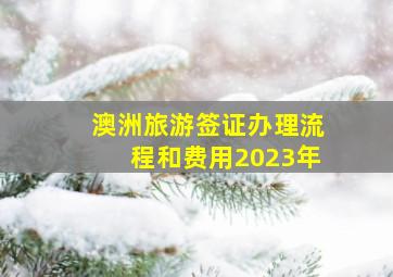 澳洲旅游签证办理流程和费用2023年