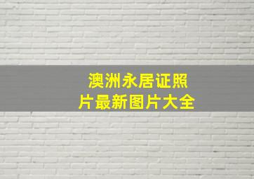 澳洲永居证照片最新图片大全