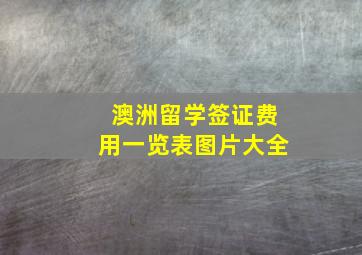 澳洲留学签证费用一览表图片大全