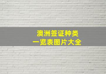 澳洲签证种类一览表图片大全