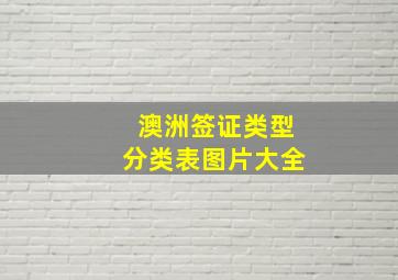 澳洲签证类型分类表图片大全