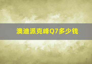 澳迪派克峰Q7多少钱