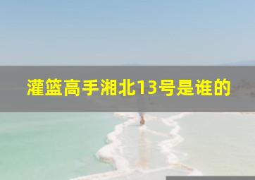 灌篮高手湘北13号是谁的