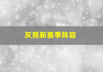 灰熊新赛季阵容