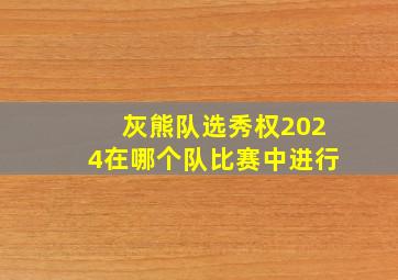 灰熊队选秀权2024在哪个队比赛中进行