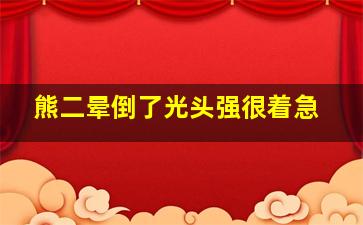 熊二晕倒了光头强很着急