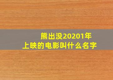 熊出没20201年上映的电影叫什么名字