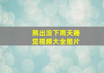 熊出没下雨天睡觉视频大全图片