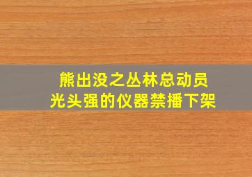 熊出没之丛林总动员光头强的仪器禁播下架