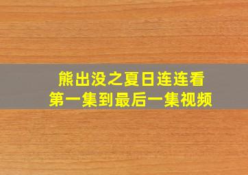 熊出没之夏日连连看第一集到最后一集视频