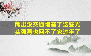 熊出没交通堵塞了这些光头强再也回不了家过年了