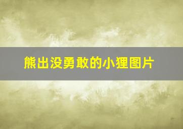 熊出没勇敢的小狸图片