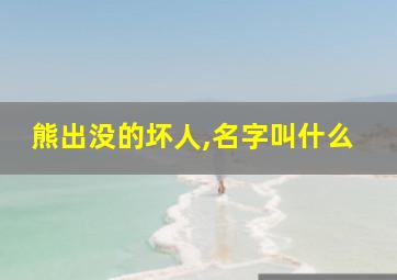 熊出没的坏人,名字叫什么