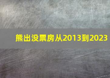 熊出没票房从2013到2023