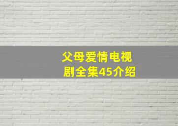 父母爱情电视剧全集45介绍