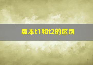 版本t1和t2的区别