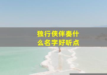 独行侠伴奏什么名字好听点