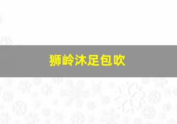 狮岭沐足包吹