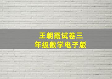 王朝霞试卷三年级数学电子版