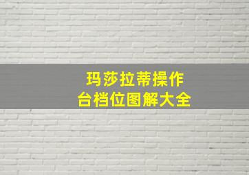 玛莎拉蒂操作台档位图解大全