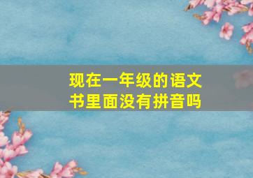 现在一年级的语文书里面没有拼音吗