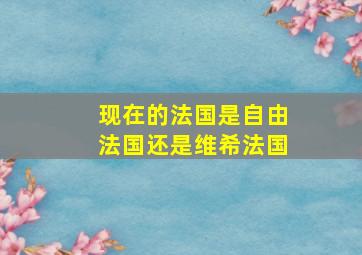 现在的法国是自由法国还是维希法国