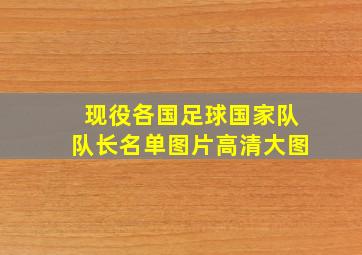 现役各国足球国家队队长名单图片高清大图