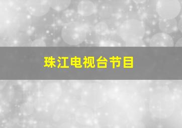 珠江电视台节目