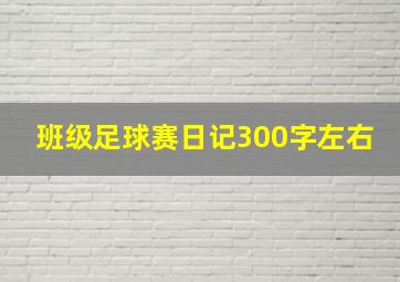 班级足球赛日记300字左右