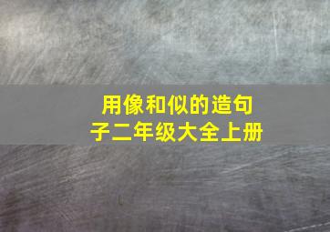 用像和似的造句子二年级大全上册