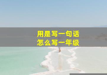 用是写一句话怎么写一年级