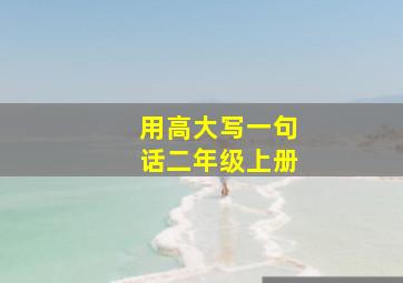 用高大写一句话二年级上册