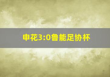 申花3:0鲁能足协杯