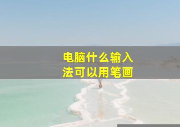 电脑什么输入法可以用笔画