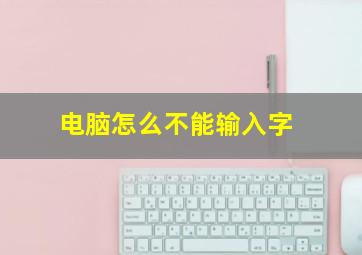 电脑怎么不能输入字