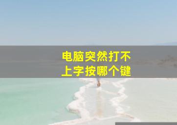 电脑突然打不上字按哪个键