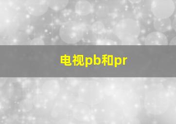 电视pb和pr