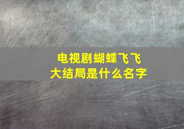 电视剧蝴蝶飞飞大结局是什么名字