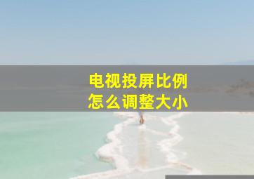 电视投屏比例怎么调整大小