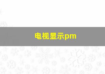 电视显示pm